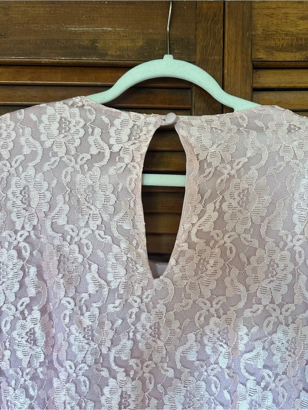 1980s Vintage Pink Lace Midi Cocktail Dress with Draped Front size XL